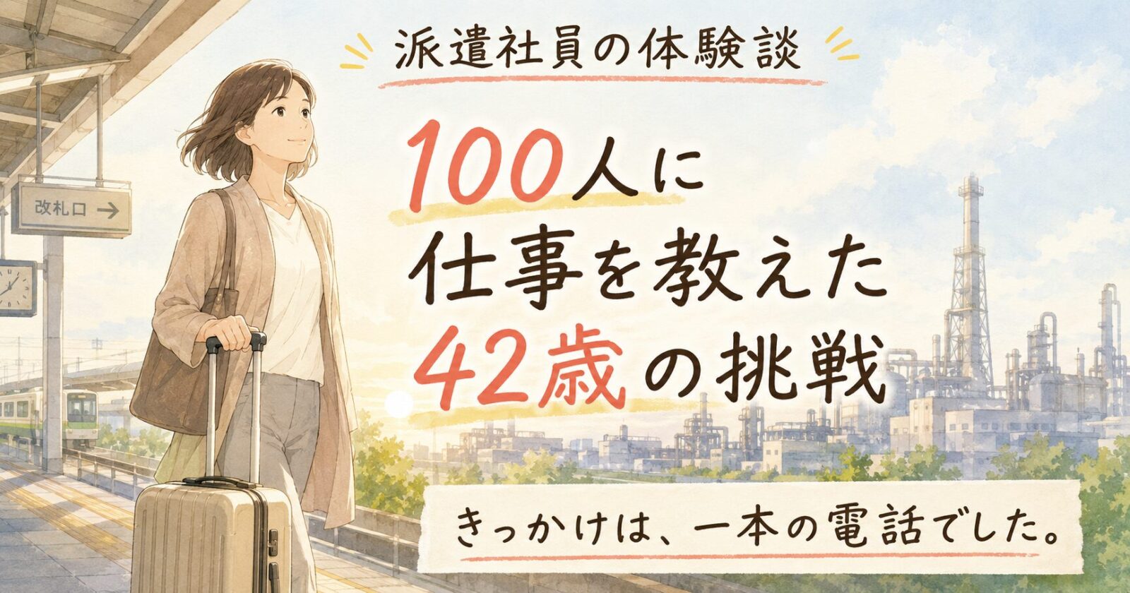 100人に仕事を教えた派遣社員。42歳の挑戦、のイメージ画像